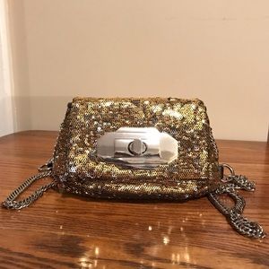 Dr Yany Gold Sequin Mini Bag